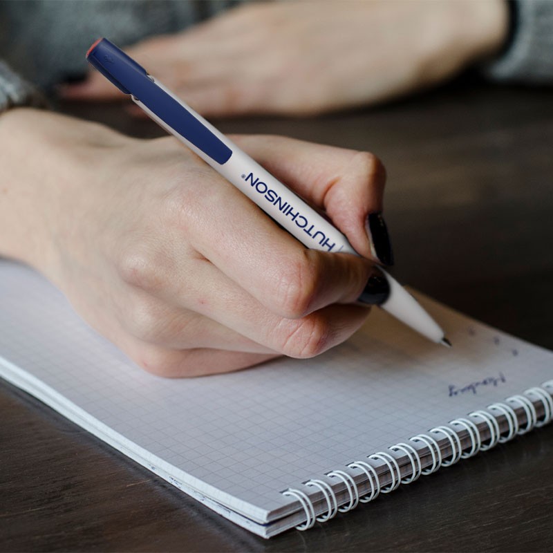 Stylo à bille - blanc (Lot de 50)