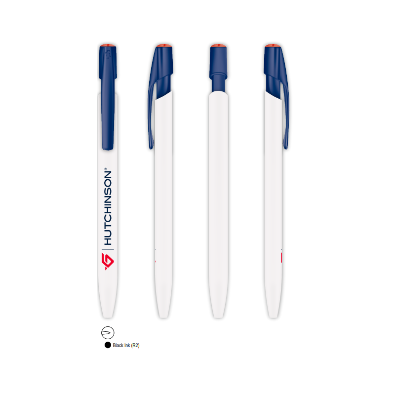Stylo à bille - blanc (Lot de 50)